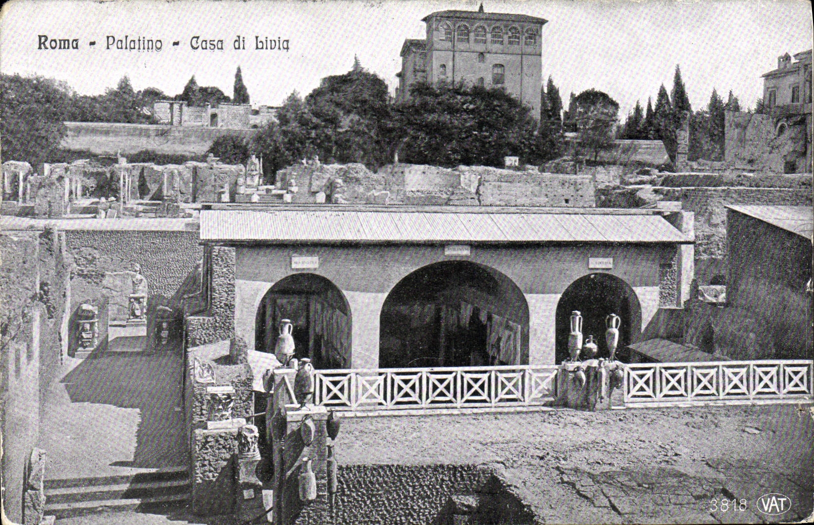 POSTAL Roma Palatino Caso Di Livia de la VENDIMIA