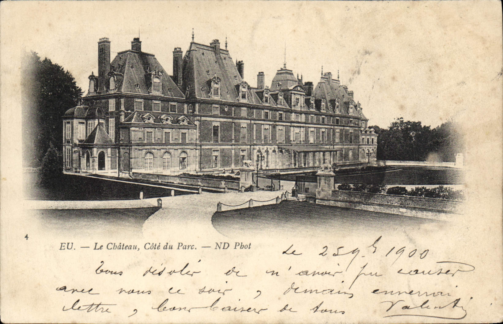 CPA Eu Le Chateau Cote du Parc 