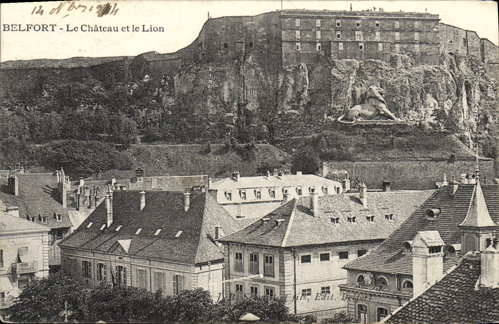CPA Belfort Le Chateau et le Lion