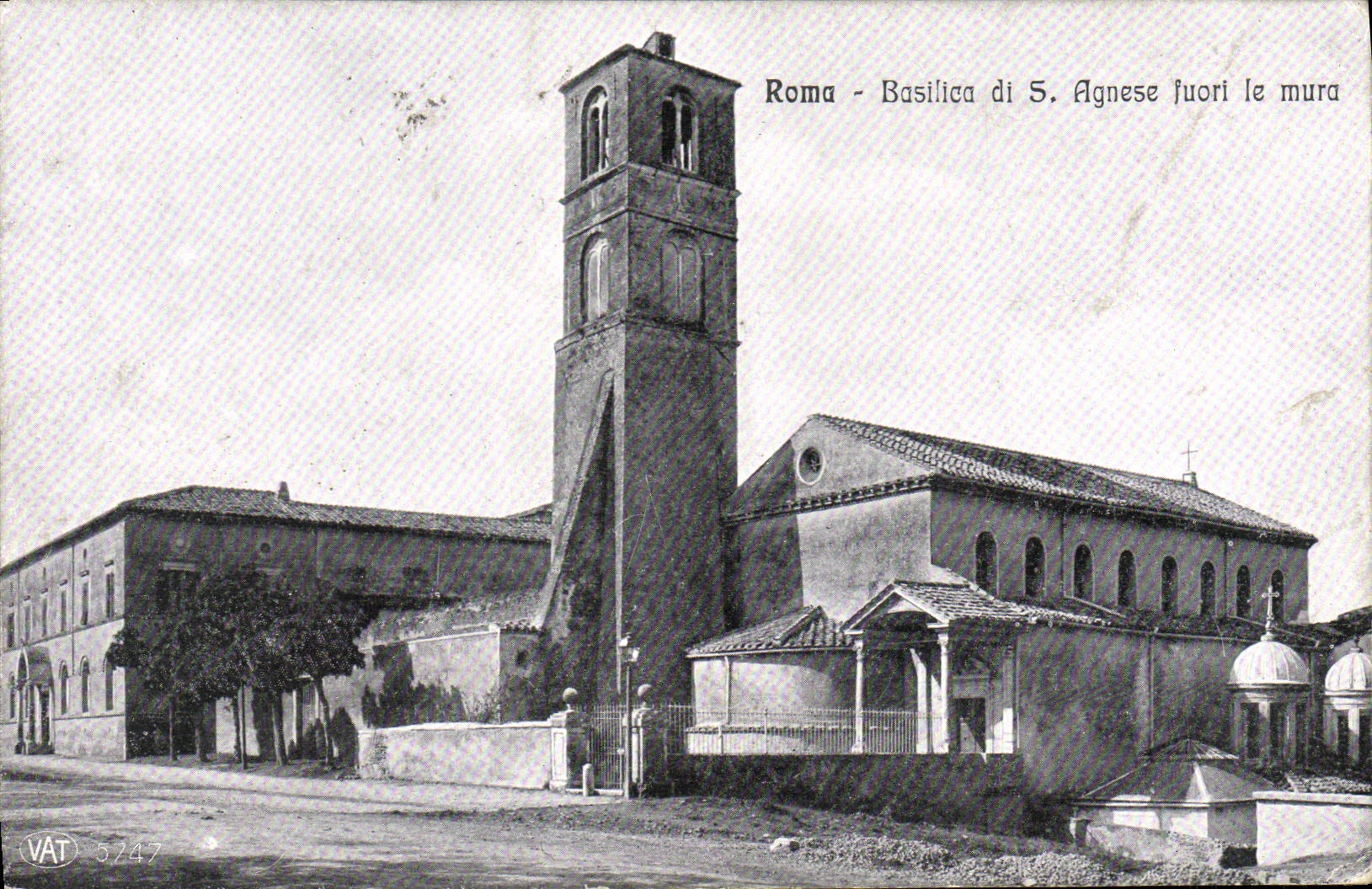 La POSTAL Roma Basilica di Agnese Fuori de la VENDIMIA la emparedó