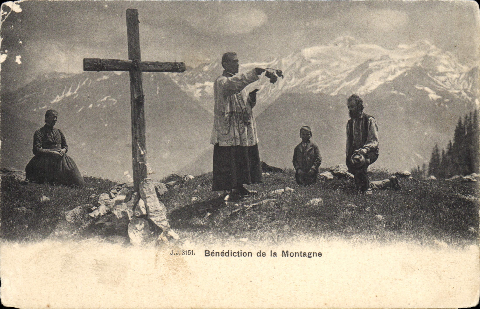 VINTAGE POSTCARD Blessing of the Mountain