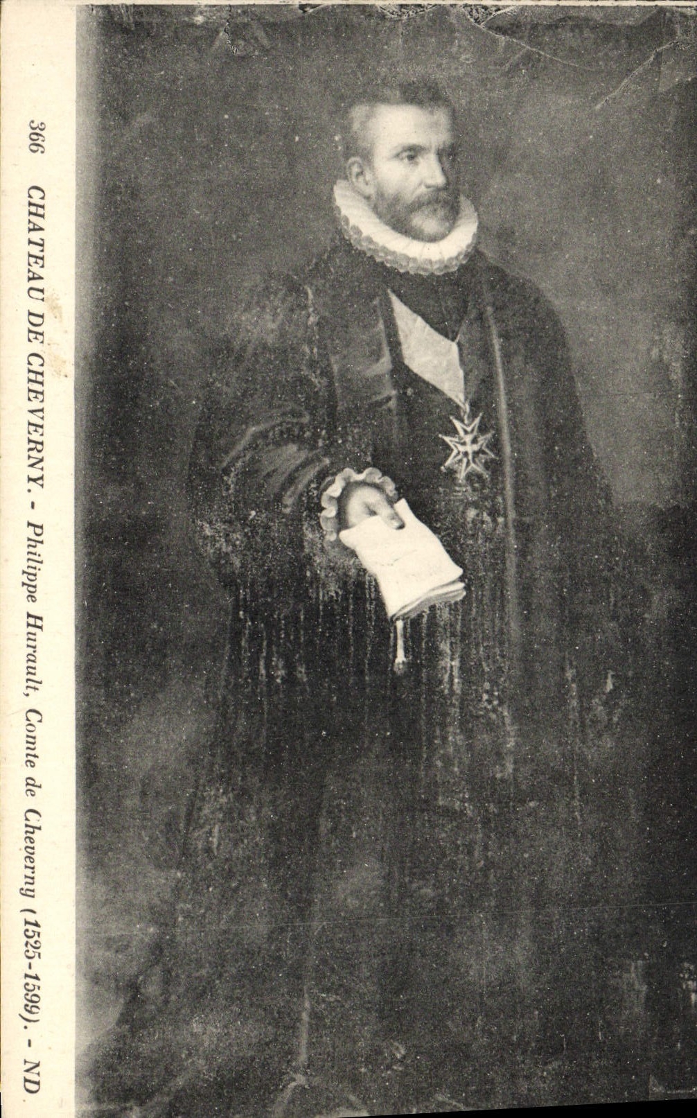 VINTAGE POSTCARD Castle De Cheverny Philippe Hurault Count de Cheverny 1525 1599