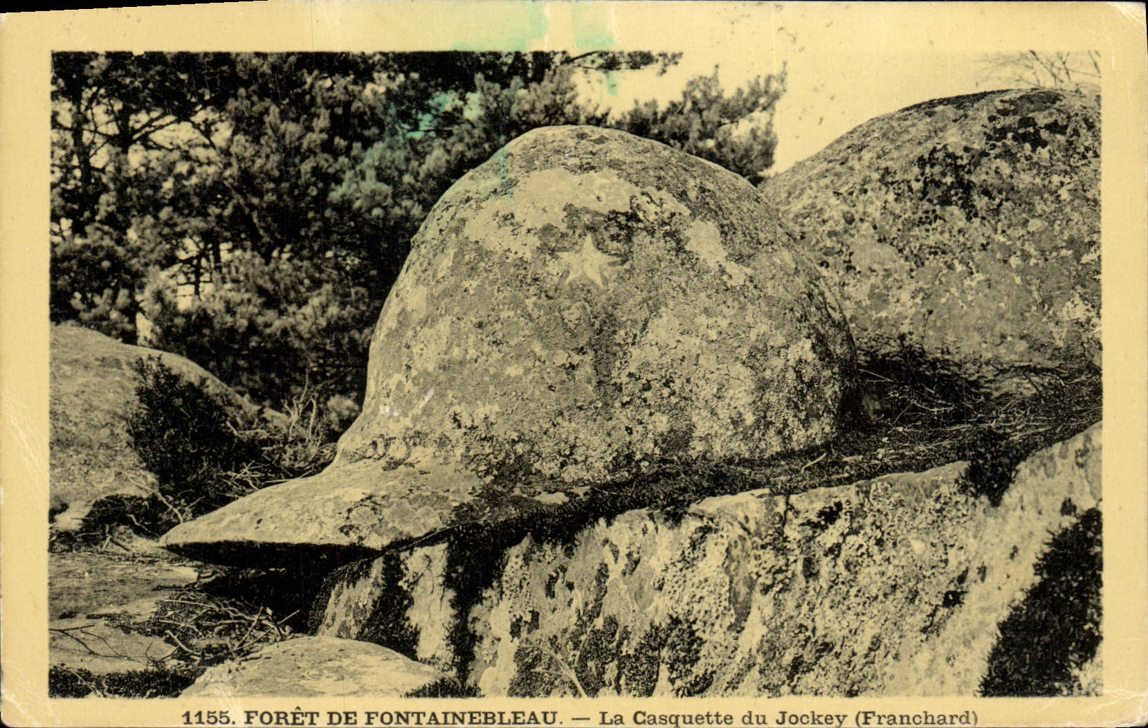 VINTAGE POSTCARD Drill De Fontainebleau the Cap of the Franchard Jockey