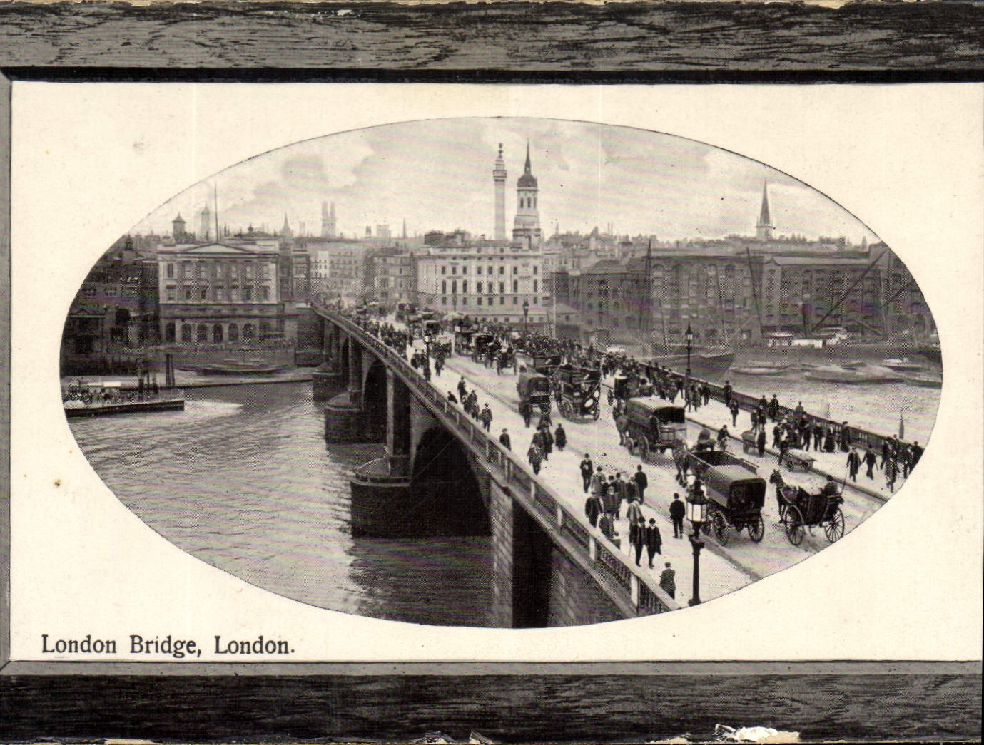 Puente de Londres Londres de la POSTAL de la VENDIMIA