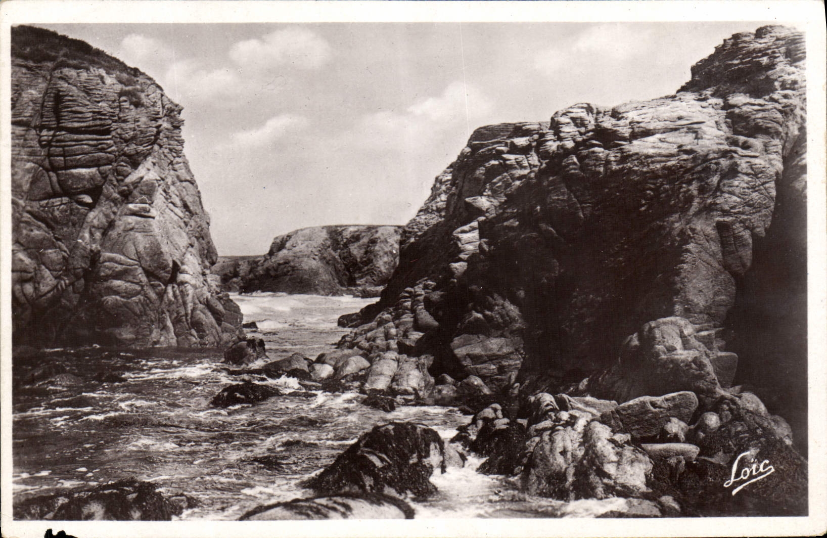 MODERN CARD Peninsula of Quiberon Rocks of Bara Port chaos