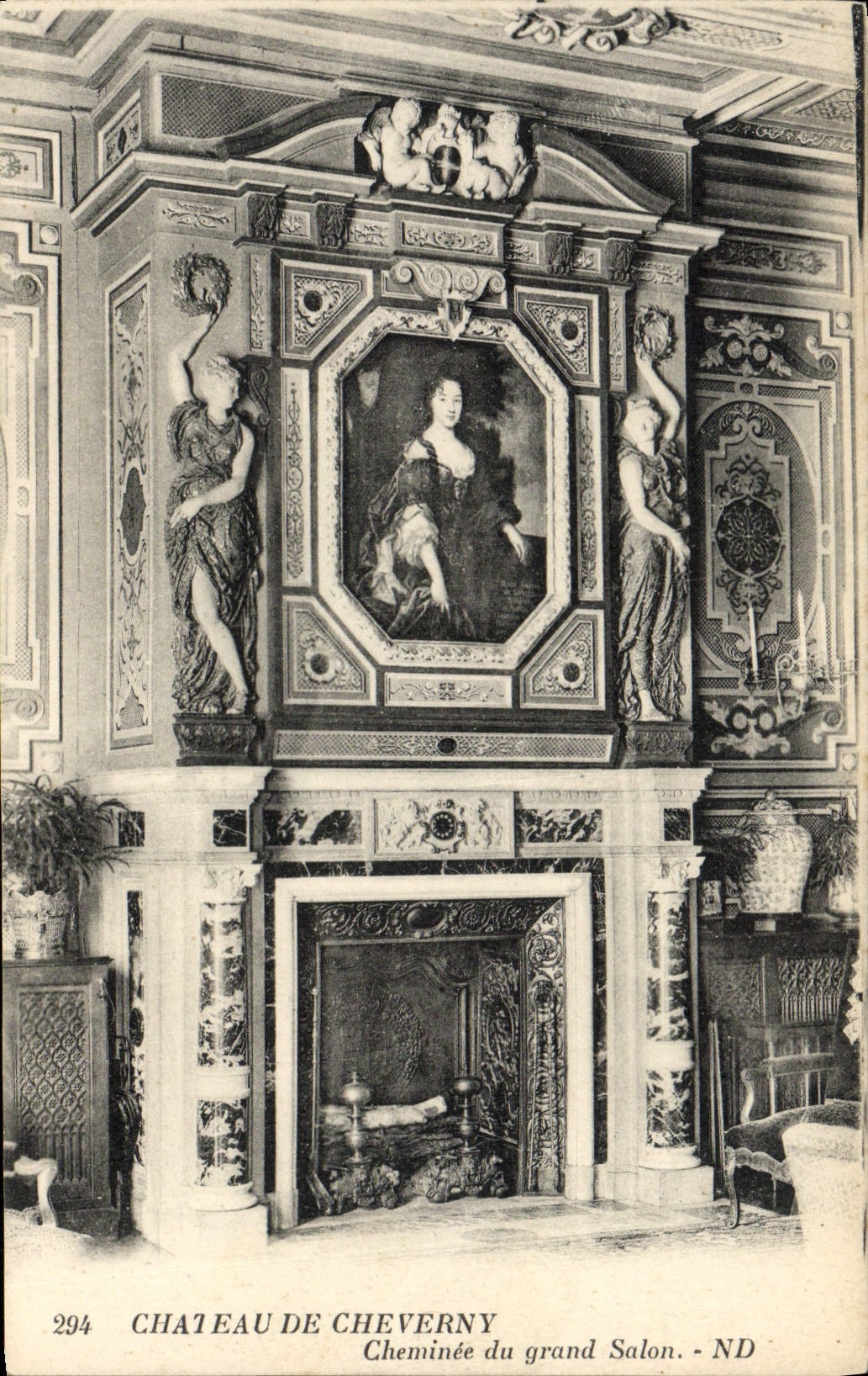 CPA Chateau De Cheverny Cheminee du Grand Salon