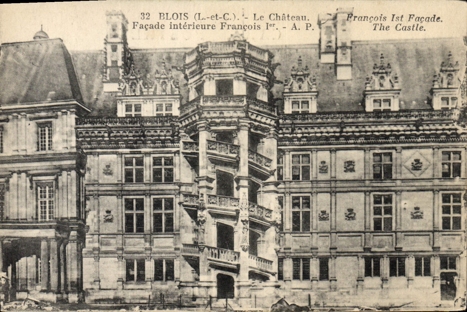 CPA Blois Le Chateau Facade Interieure Francois 1er