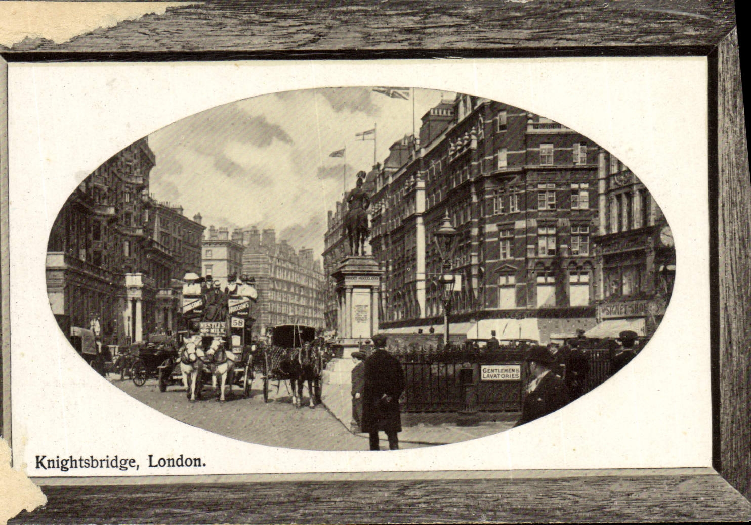 POSTAL Knightsbridge Londres de la VENDIMIA