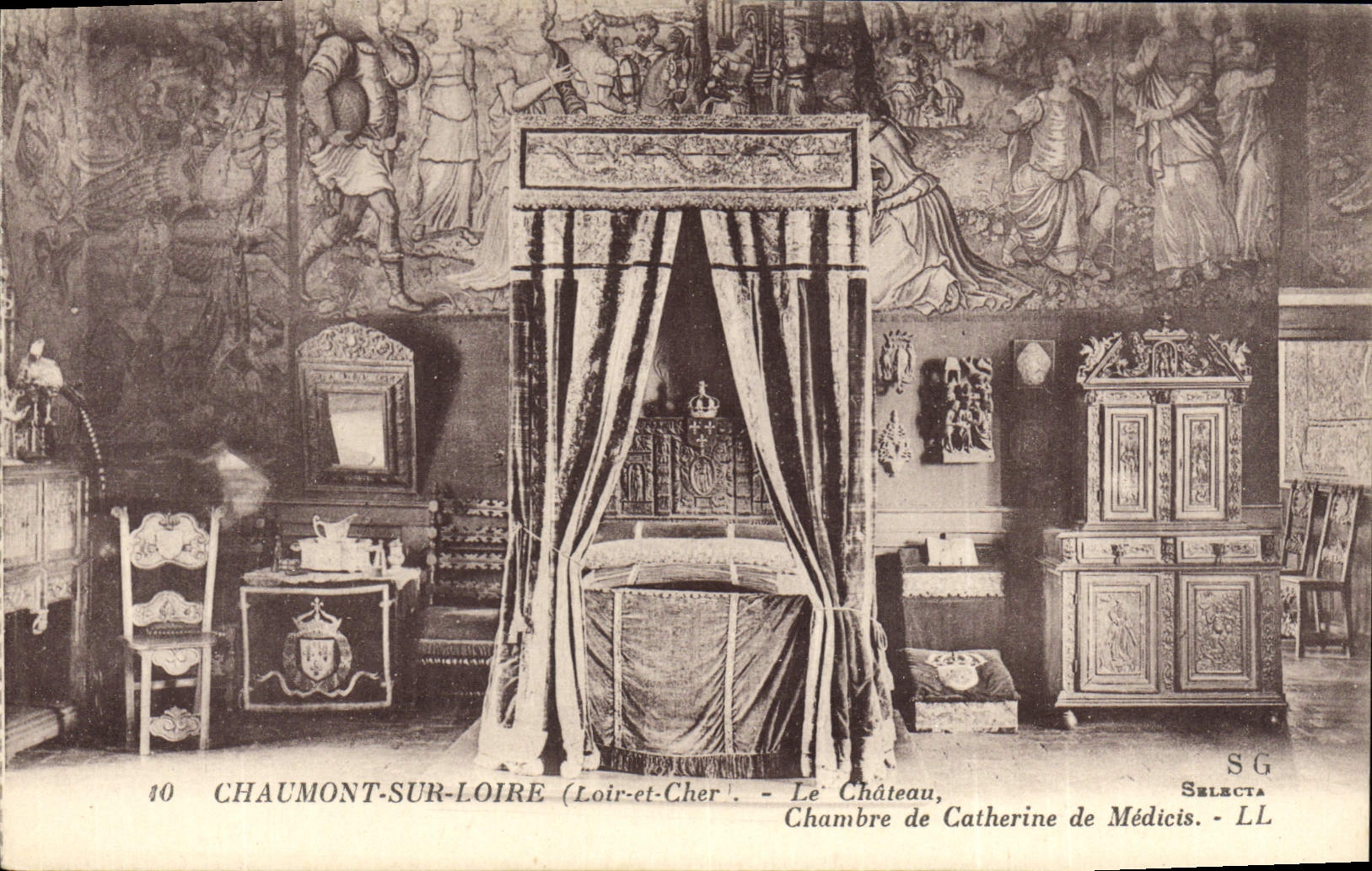 CPA Chaumont Sur Loire Le Chateau Chambre de Catherine de Medicis
