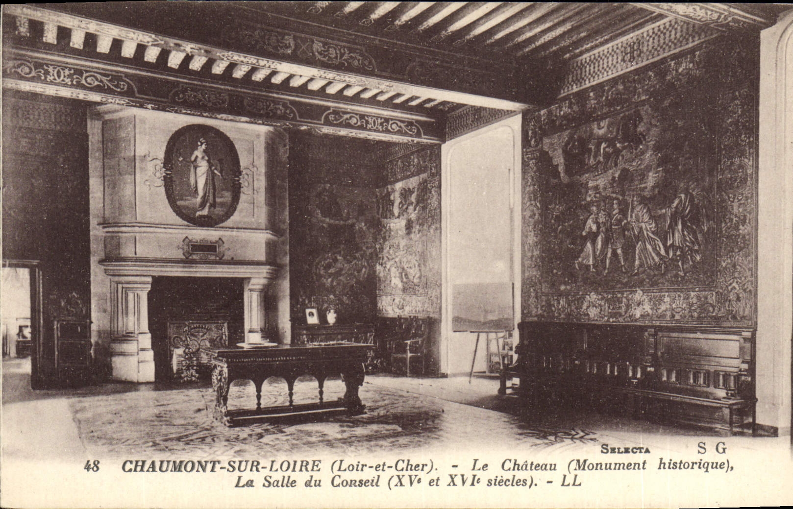 CPA Chaumont Sur Loire Le Chateau La salle du conseil