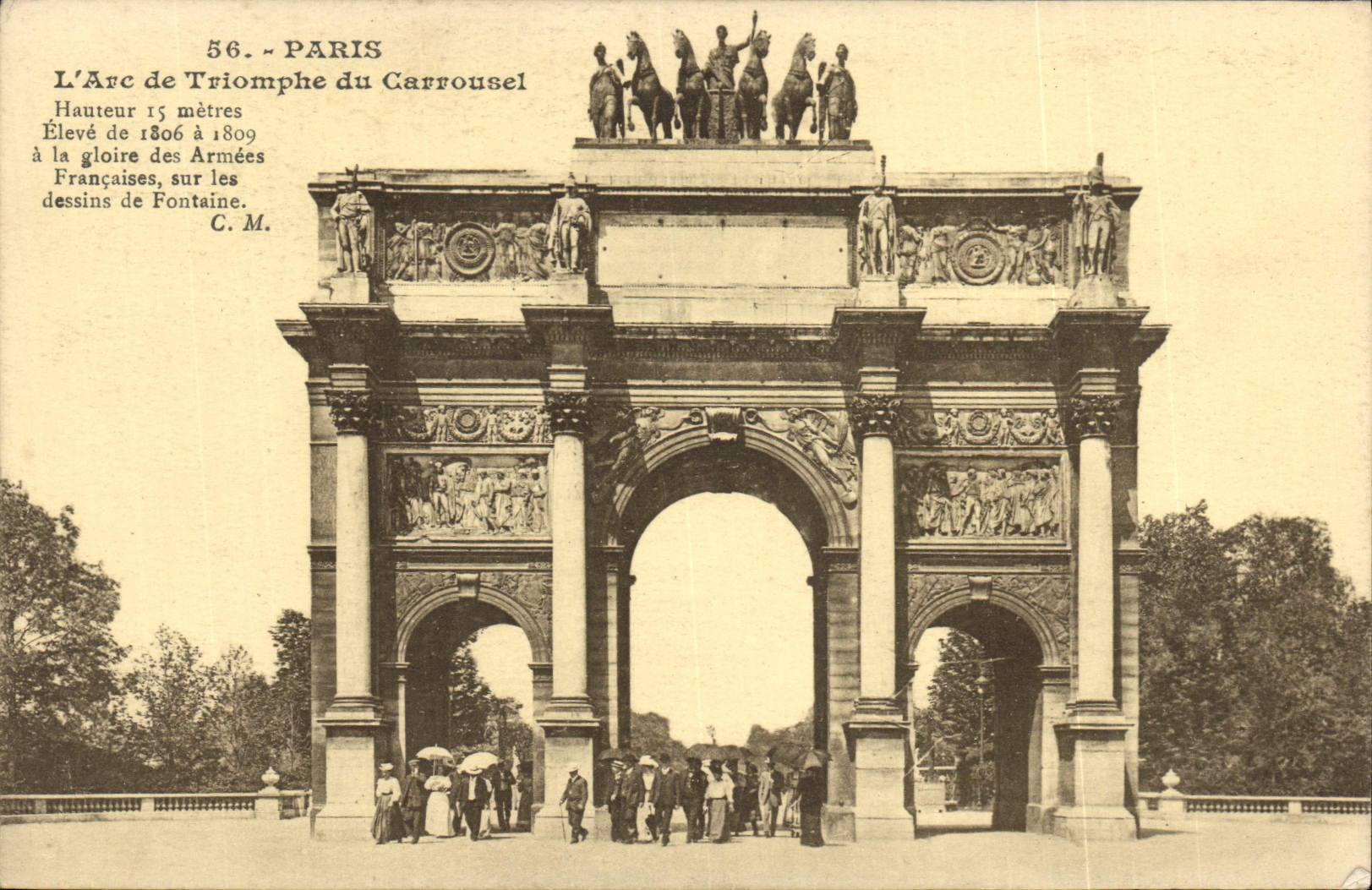 CPA Paris L'Arc de Triomphe du Carrousel