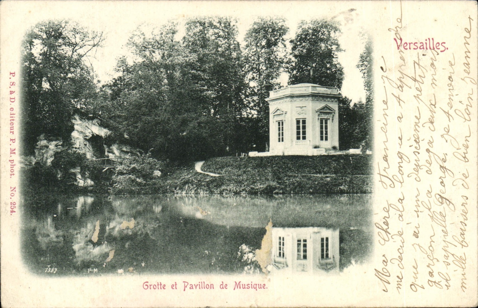 CPA Versailles Grotte et Pavillon de Musique