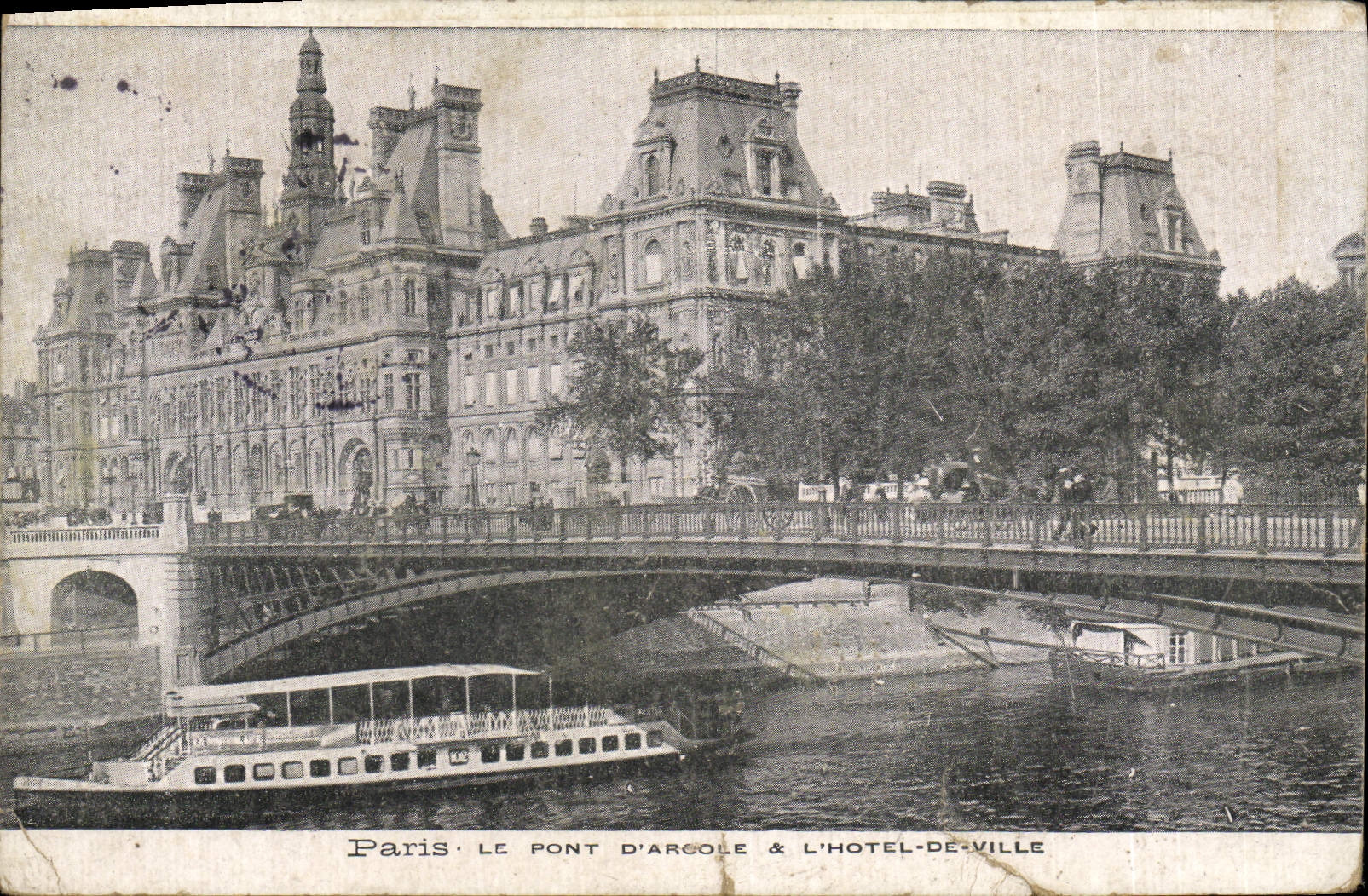 CPA Paris Le Pont D'Arcole L'Hotel De Ville