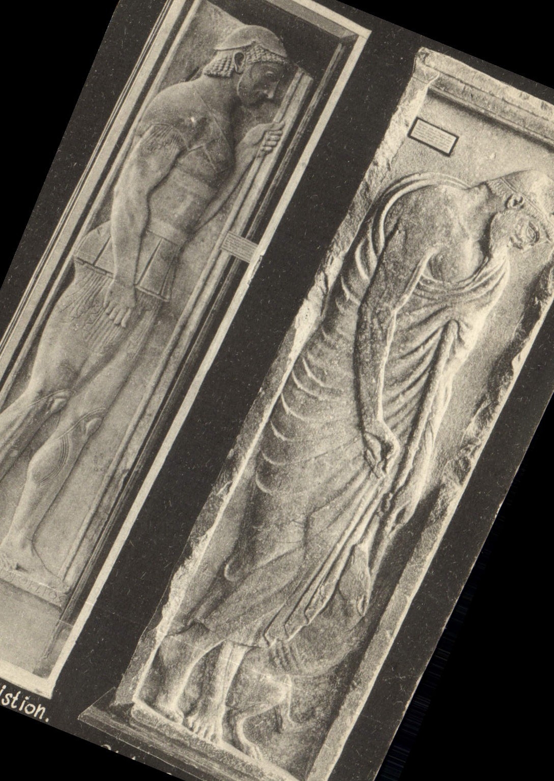 VINTAGE POSTCARD Stele off Aristion Athens