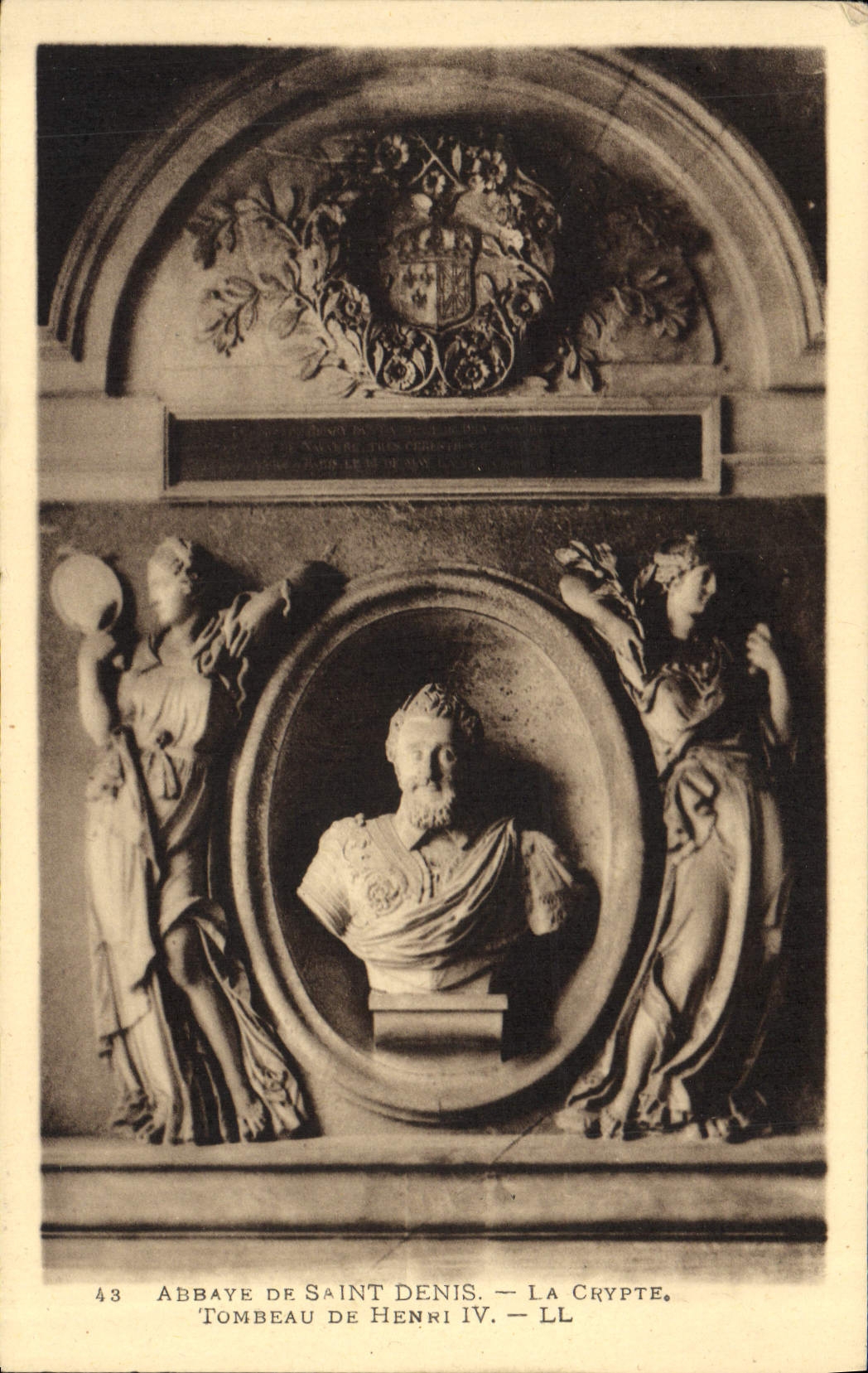 Abadía de la POSTAL de la VENDIMIA Saint de la tumba de Denis de Enrique IV