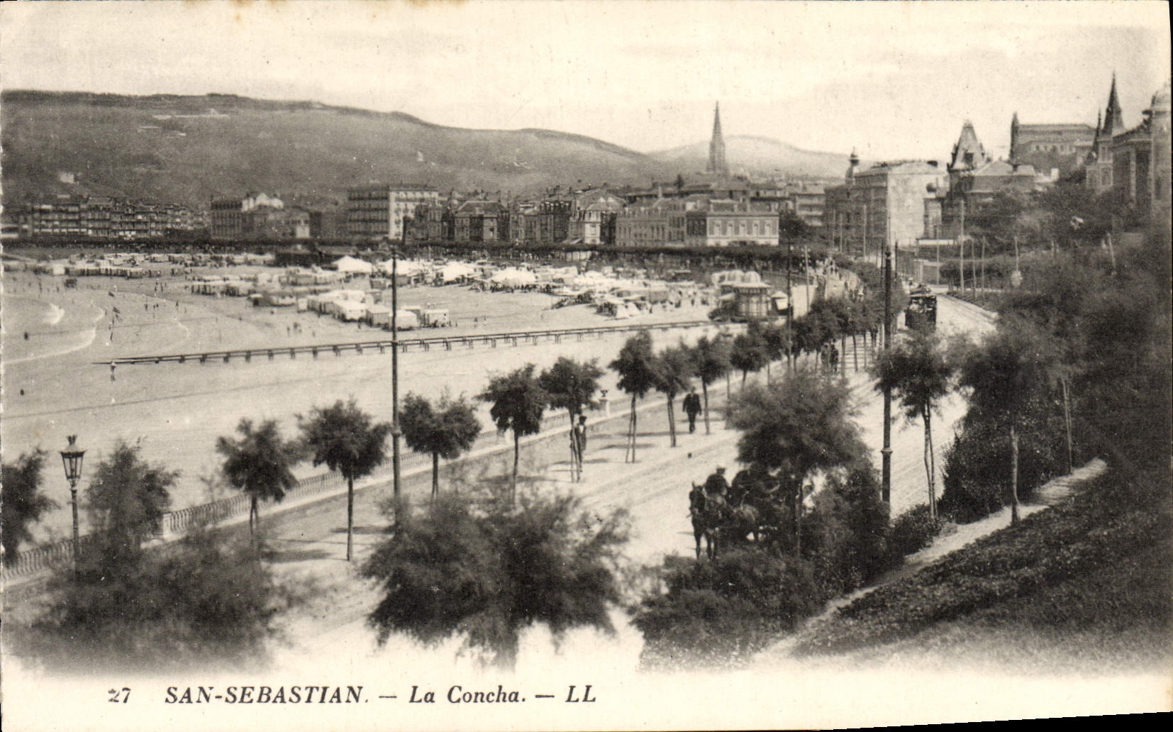 VINTAGE POSTCARD San Sebastian Concha