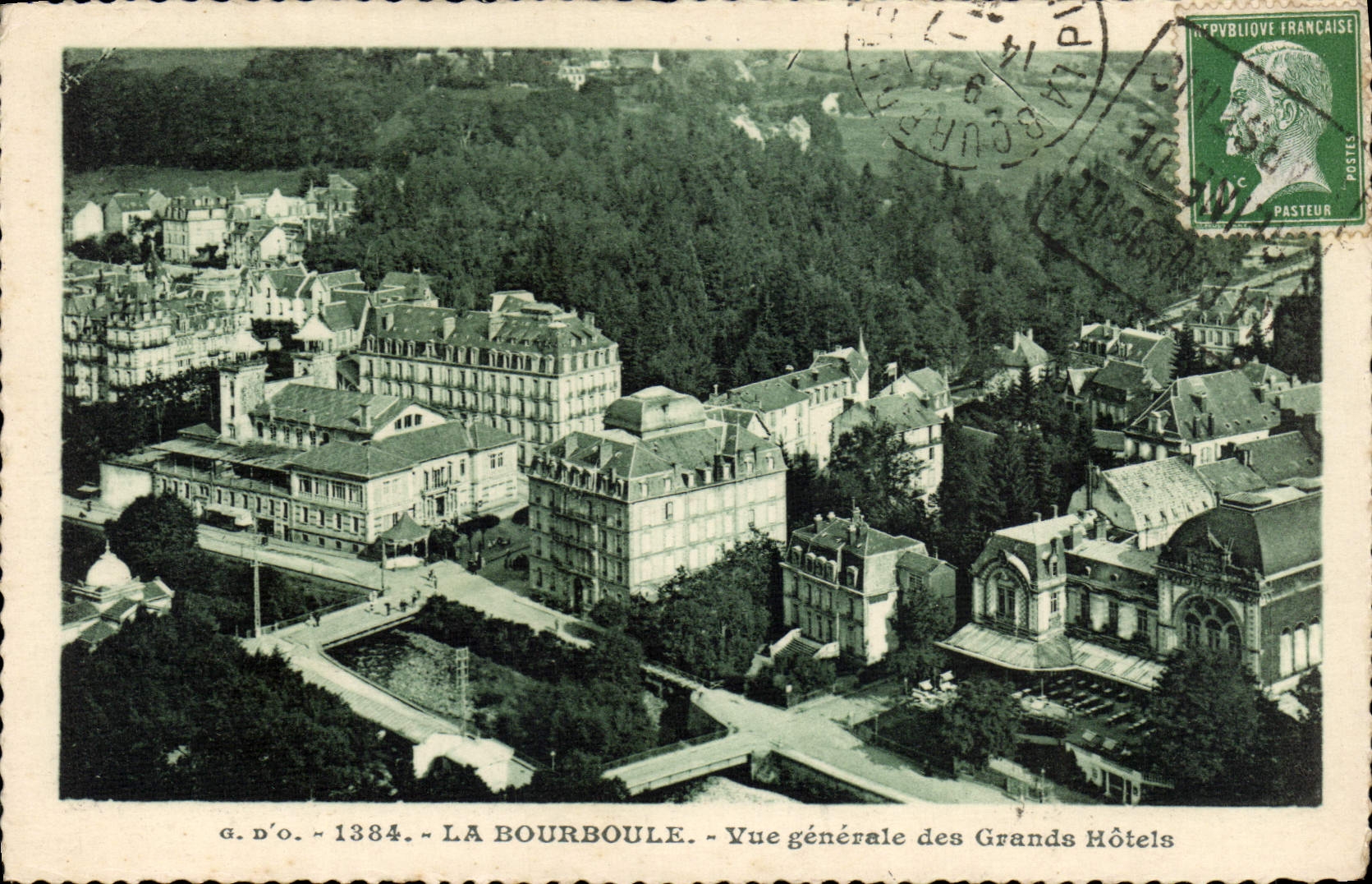 VINTAGE POSTCARD Bourboule View of the Large Hotels