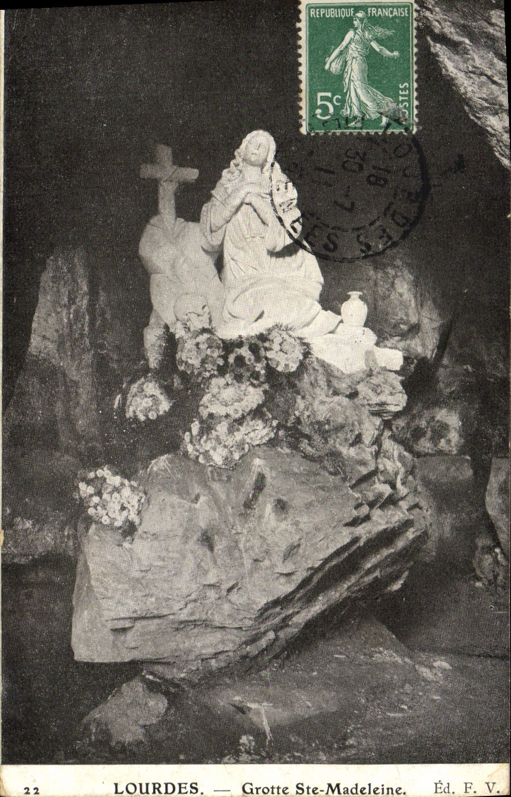 VINTAGE POSTCARD Heavy Cave co. Madeleine