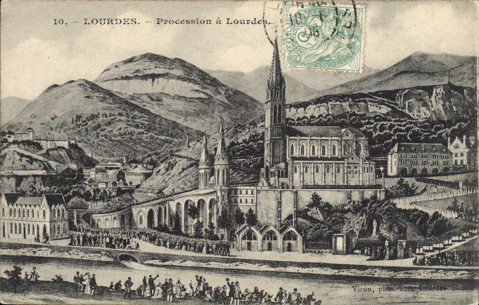 VINTAGE POSTCARD Heavy Procession