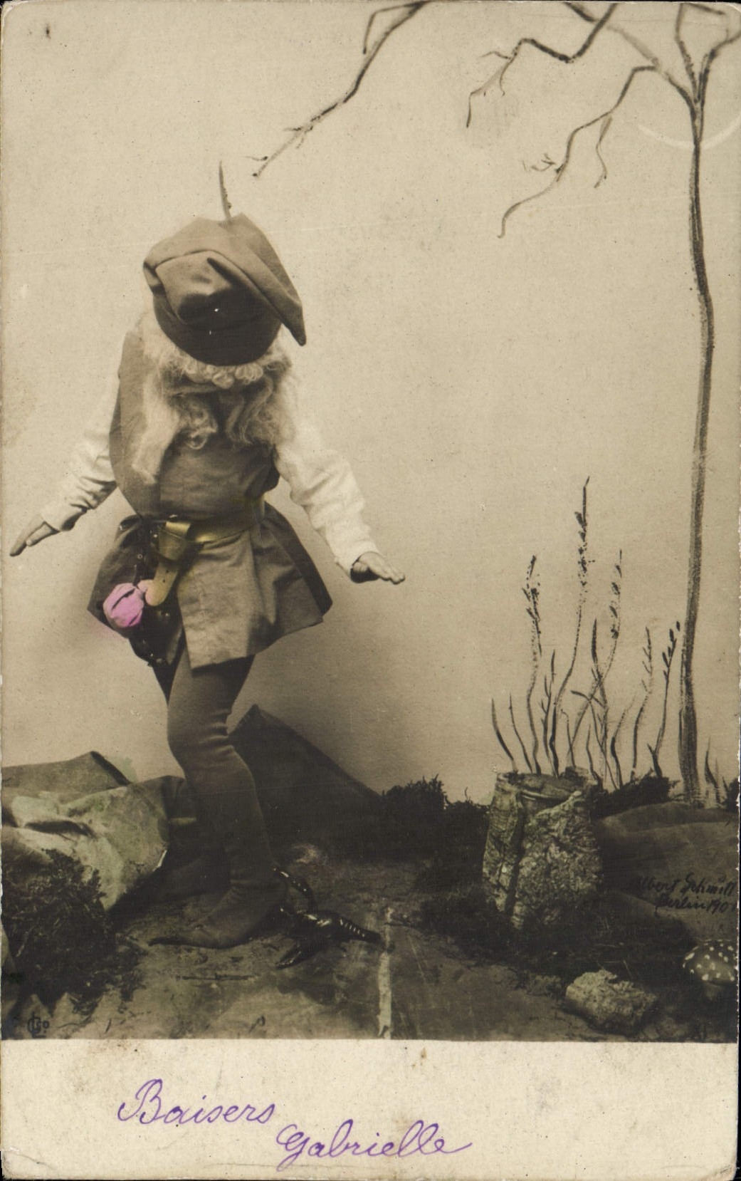 VINTAGE POSTCARD Fantasy Child Imp