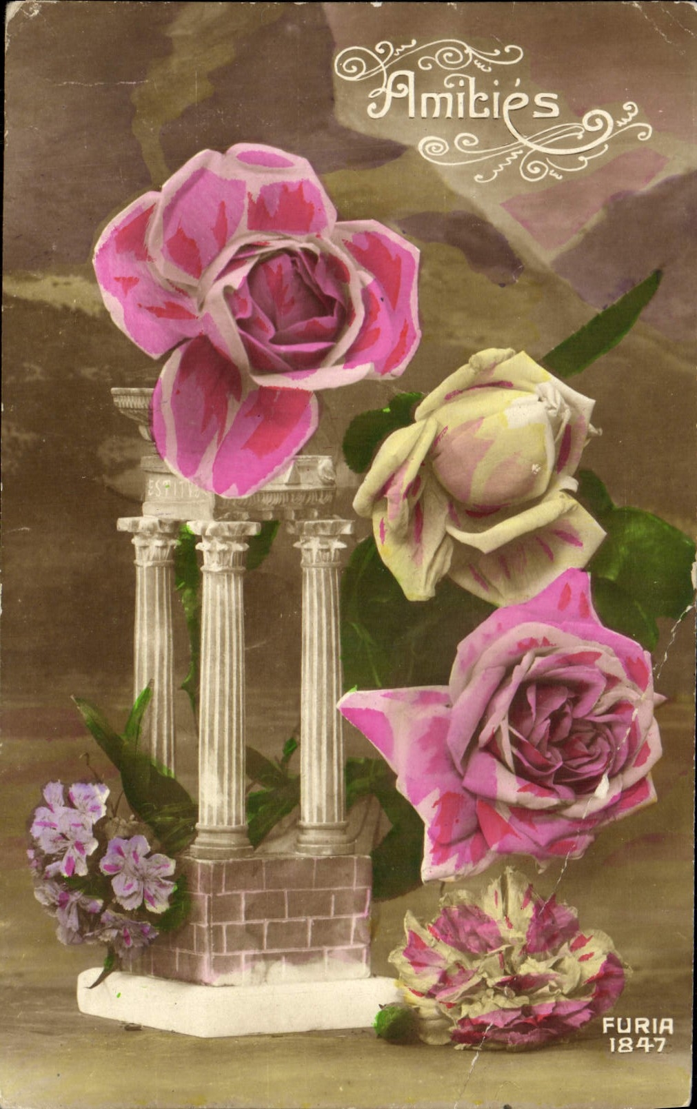 CPA Fantaisie Fleurs