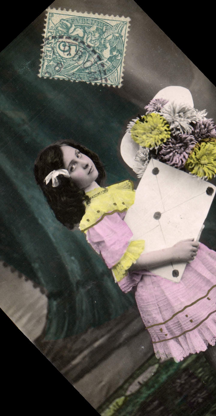 VINTAGE POSTCARD Fantaisie Child Chart has to play