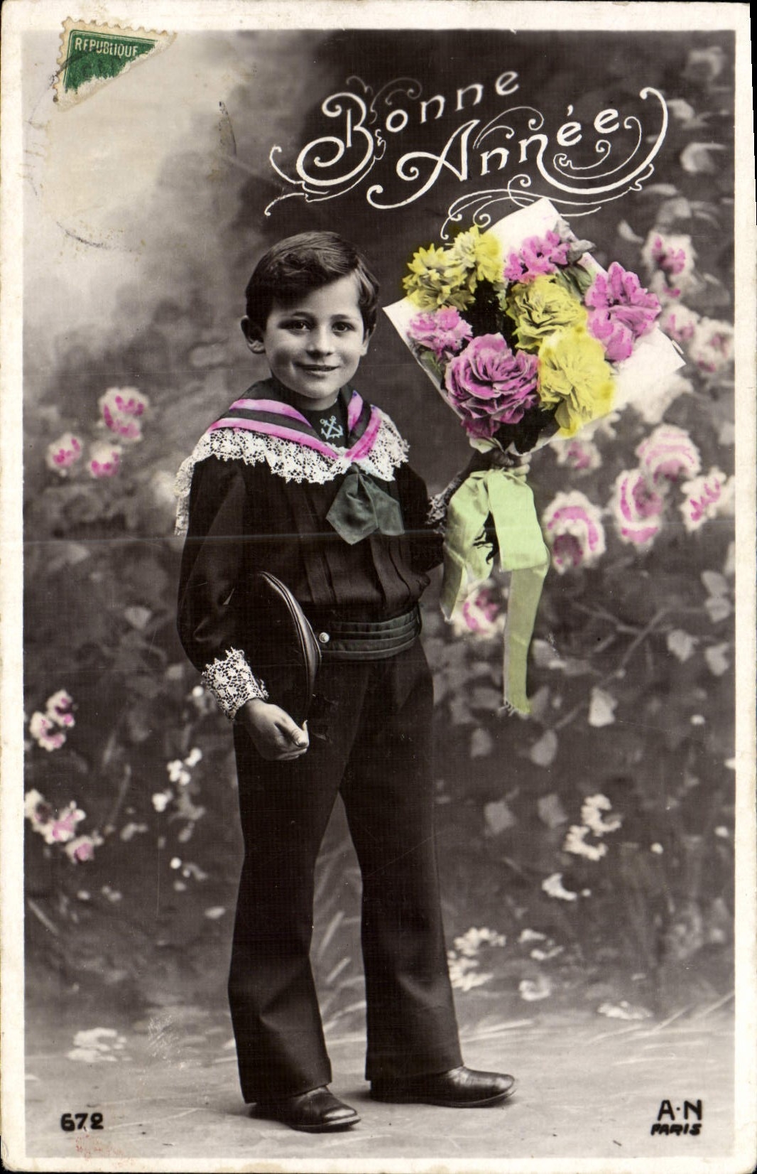 VINTAGE POSTCARD Fantasy Marine Child