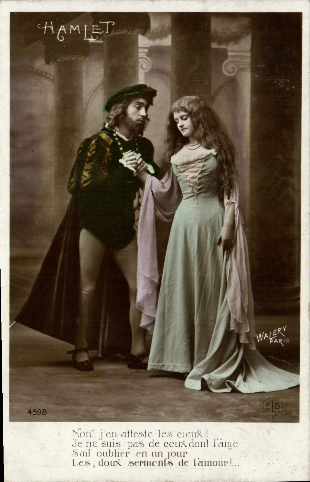 VINTAGE POSTCARD Fantasy Hamlet Woman