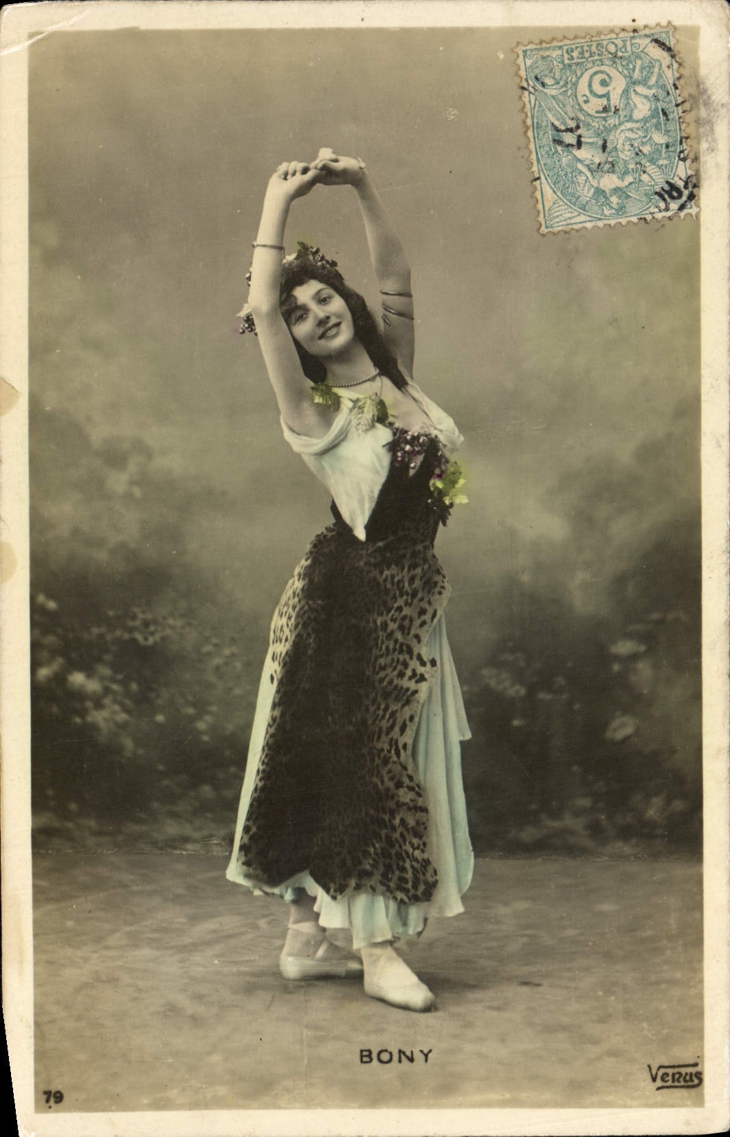VINTAGE POSTCARD Fantasy Bony Woman