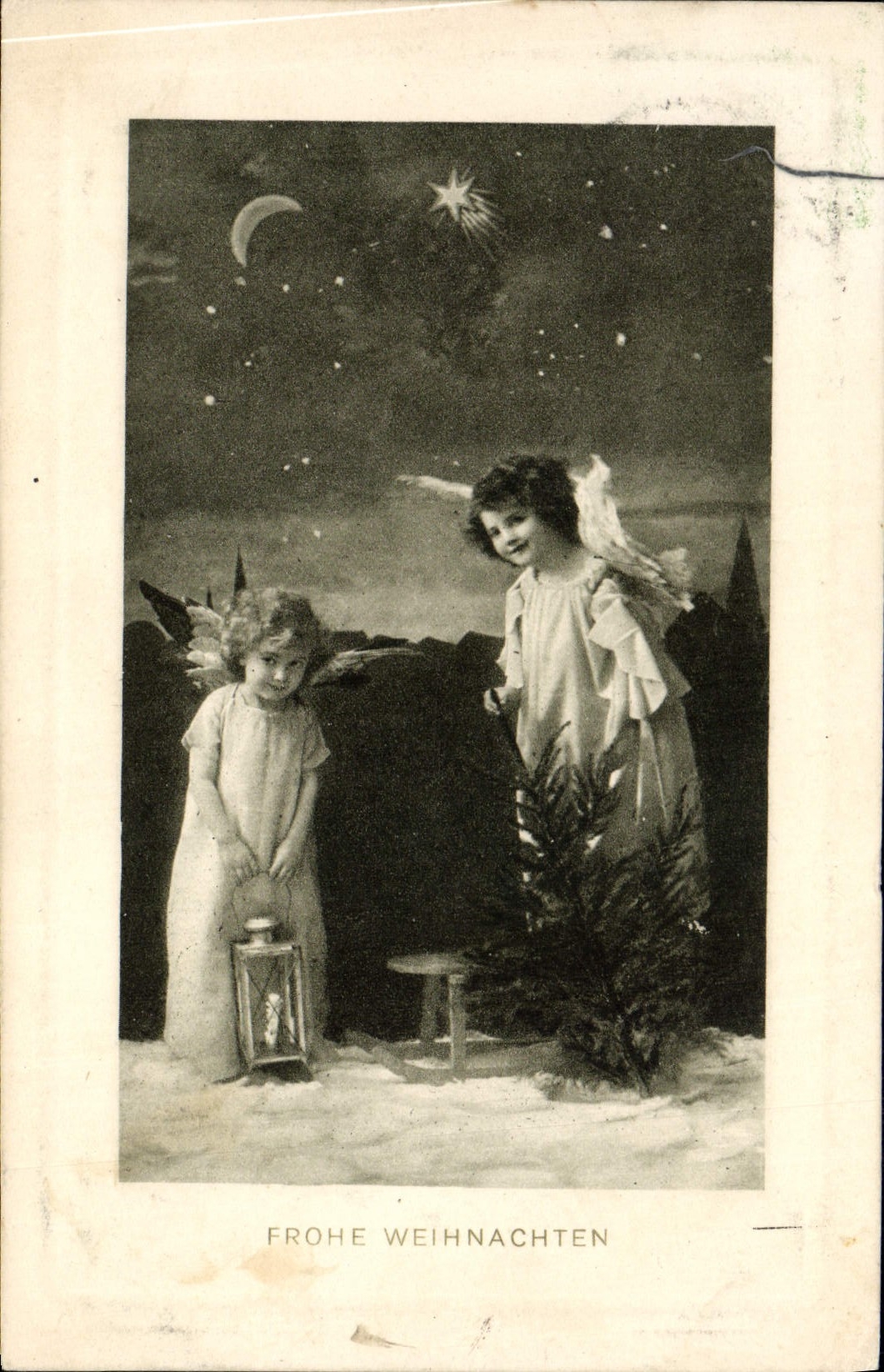 VINTAGE POSTCARD Fantasy Children Christmas Angels