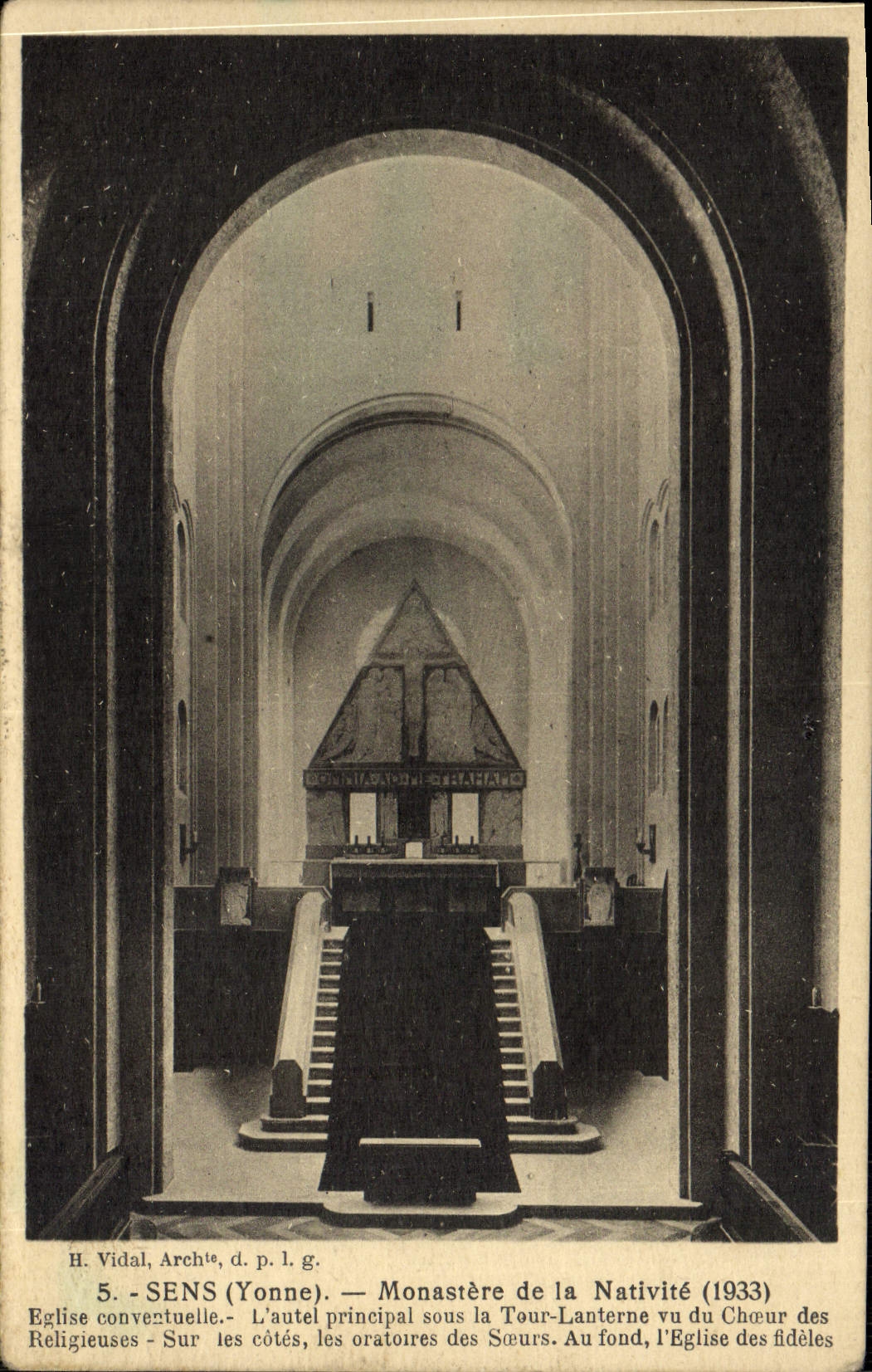 De la VENDIMIA de la POSTAL monasterio Sens de la iglesia conventual de la natividad