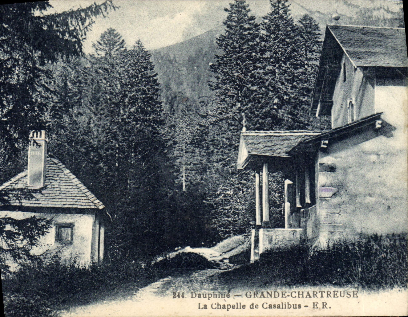 VINTAGE POSTCARD Dauphine Large Chartreuse La Chapelle of Casalibus