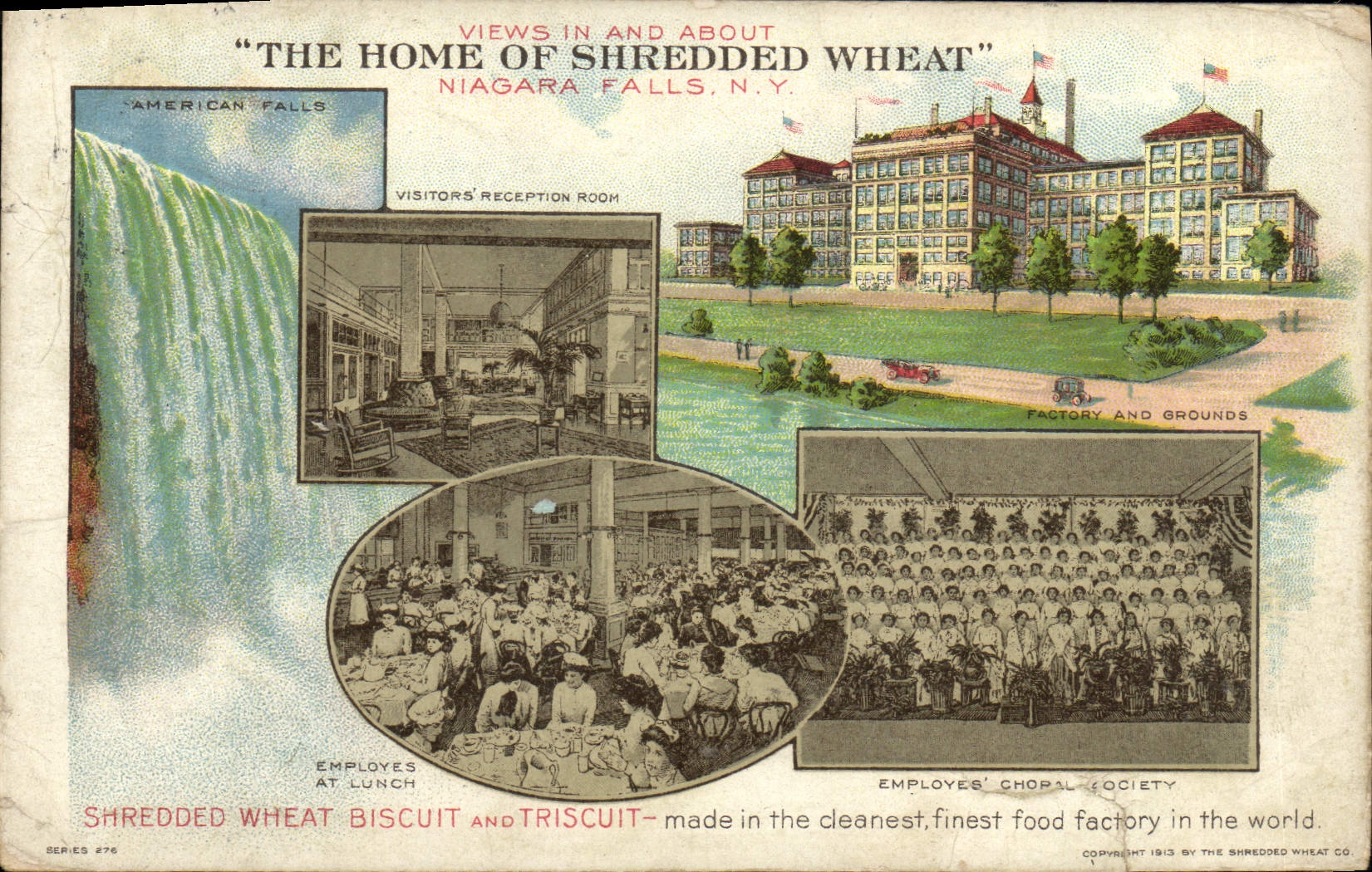 VINTAGE POSTCARD The Home off shredded Wheat New York Niagara Falls