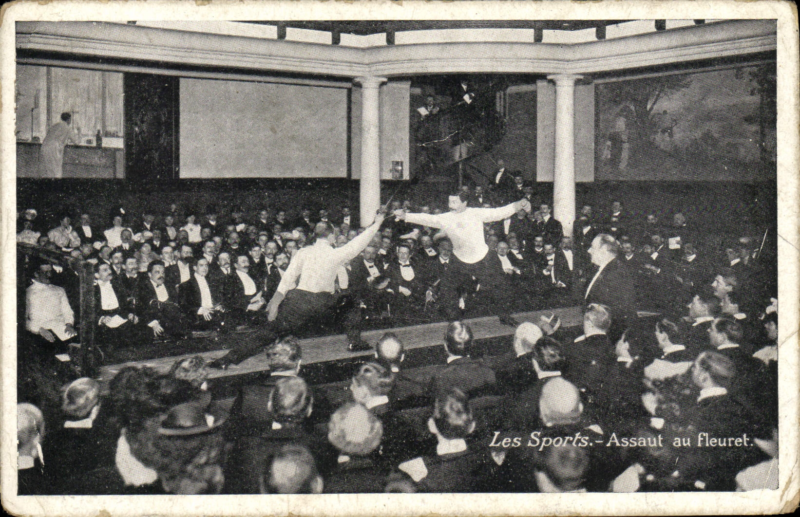 VINTAGE POSTCARD the Sports Attack with the foil Fencing