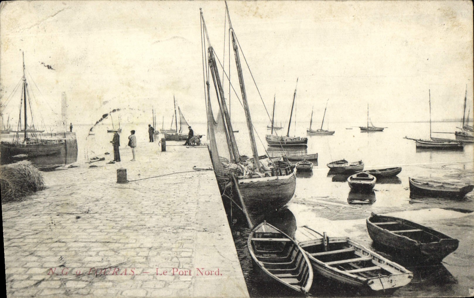 POSTAL Fouras de la VENDIMIA los barcos portuarios norteños