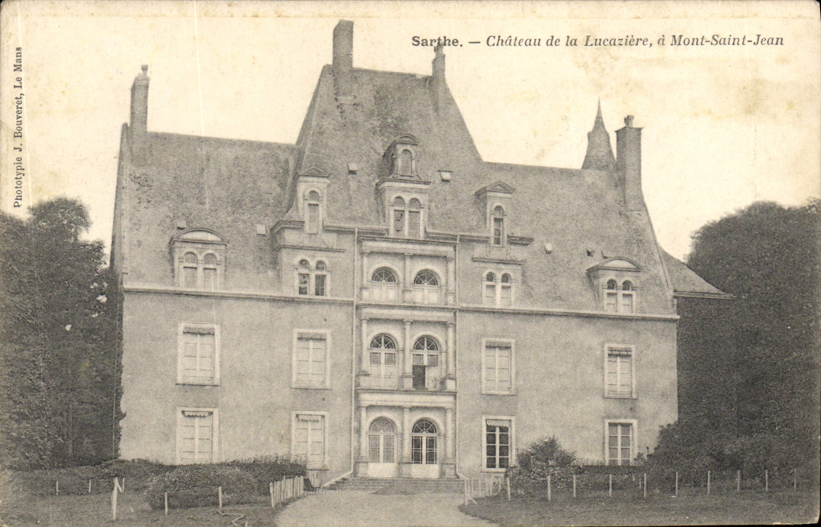 VINTAGE POSTCARD Castle of Lucaziere has Jean Mont Saint