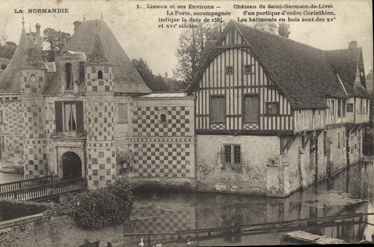 VINTAGE POSTCARD Normandy Lisieux and its surroundings Castle of Saint Germain of Livet