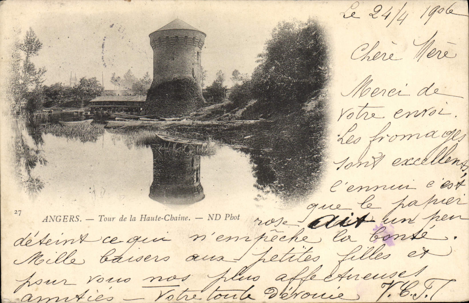 CPA Angers Tour De La Haute Chaine