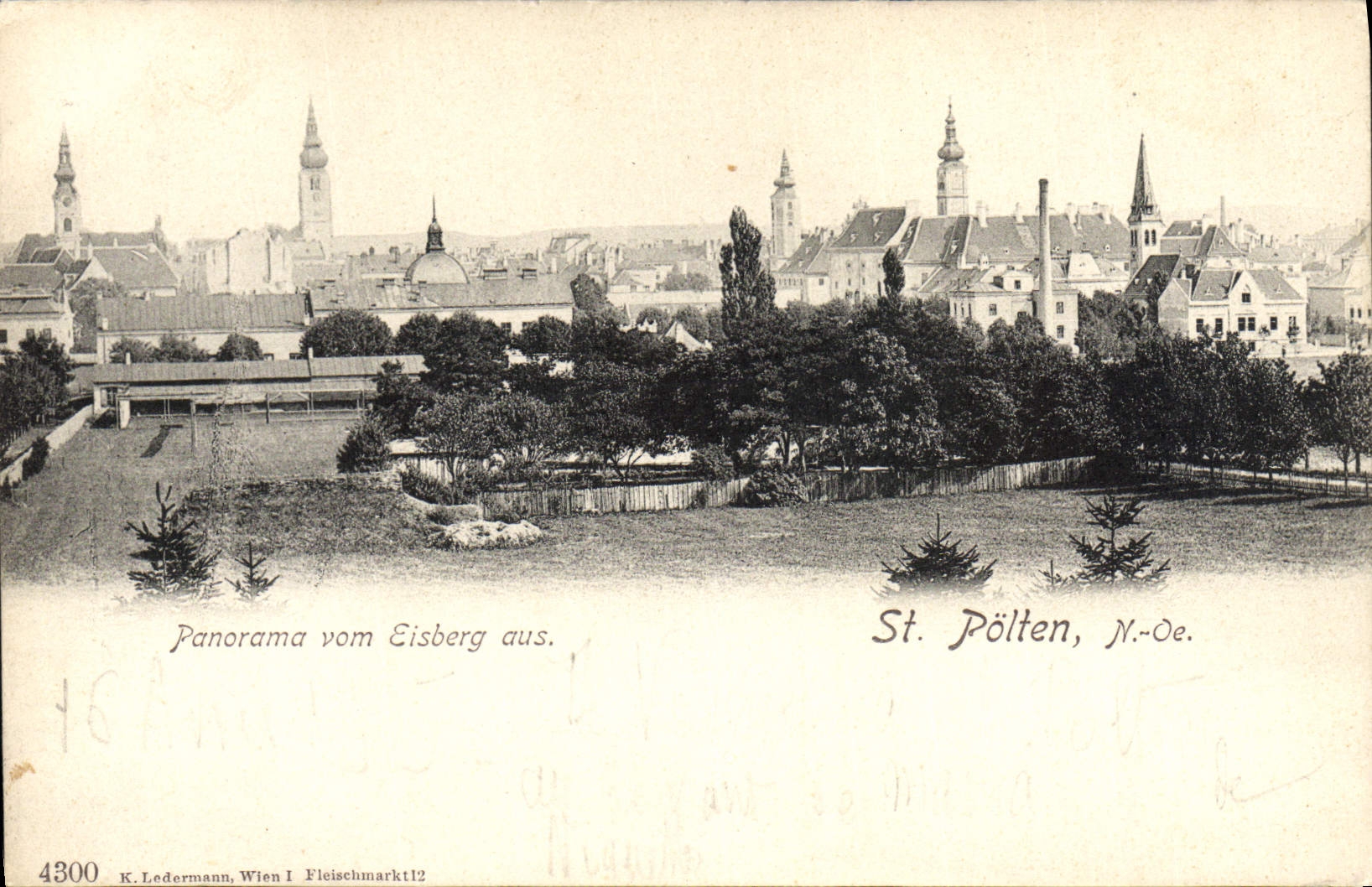 CPA St Polten Panorama Vom Eisberg Aus