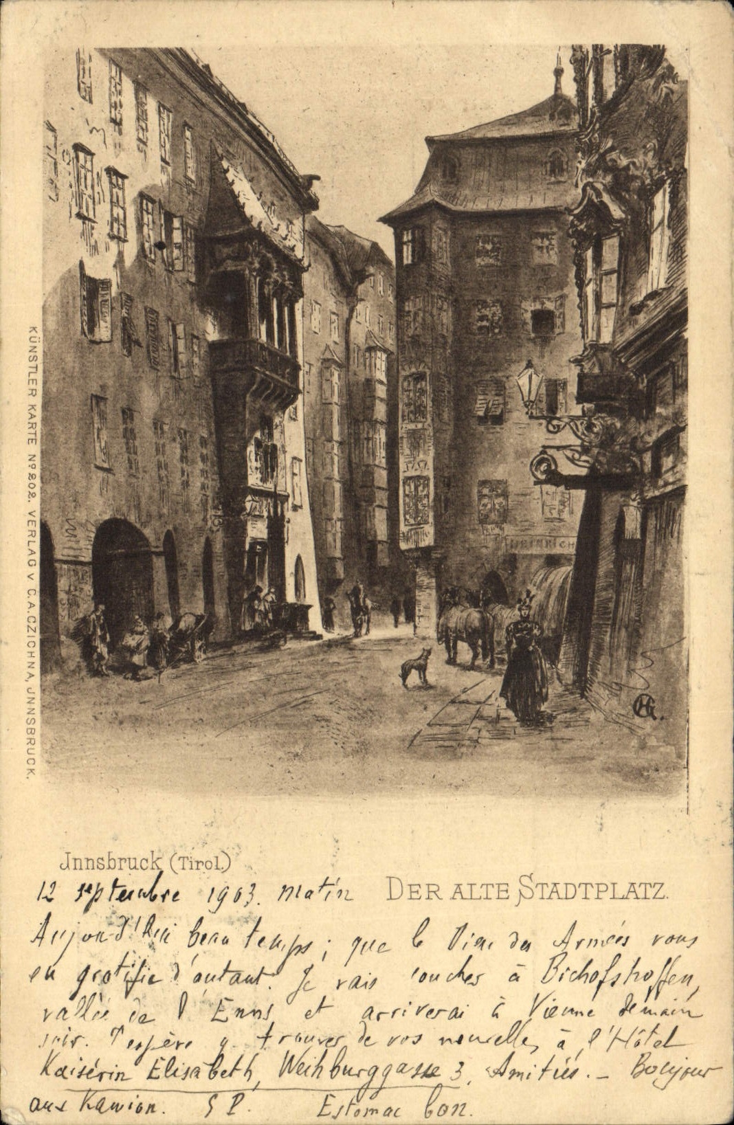 CPA Innsbruck Der Alte Stadtplatz