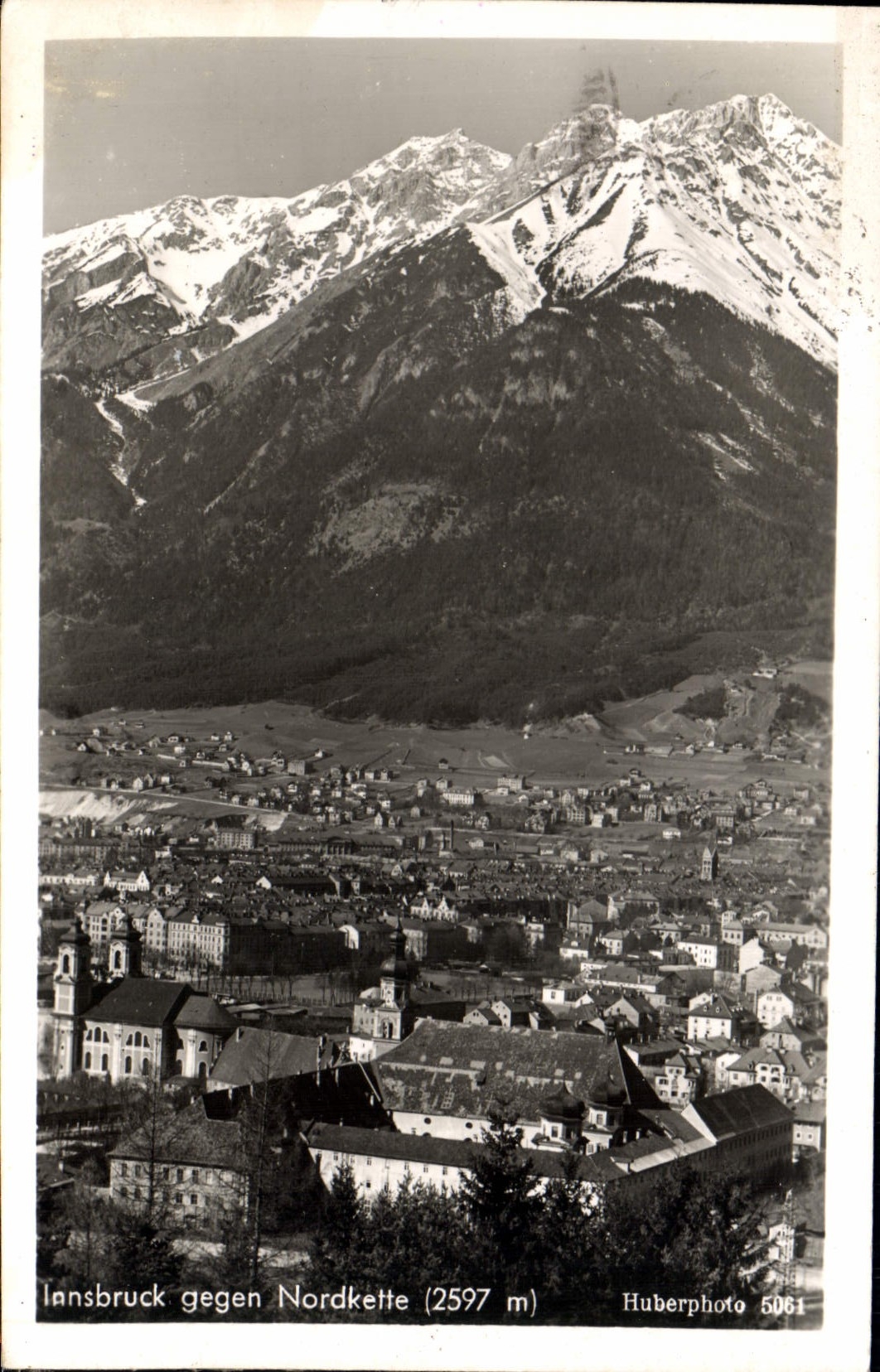 VINTAGE POSTCARD Insbruck Gegen Nordkette