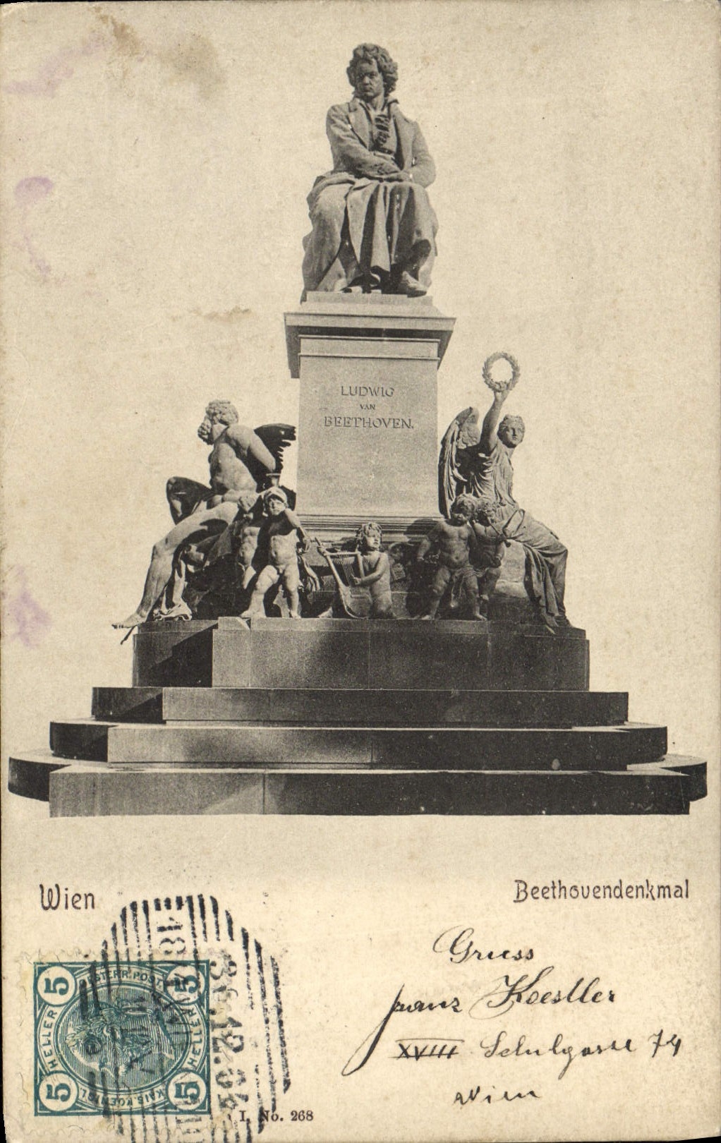 CPA Wien Beethovendenkmal Beethoven 