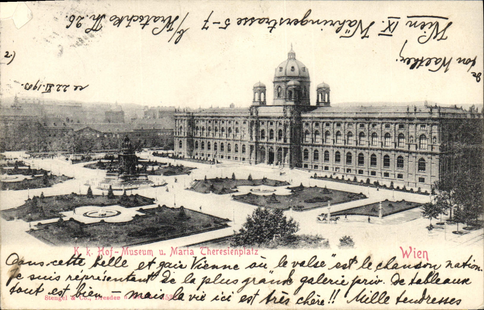 CPA Wien Hof Museum Maria Theresienplatz