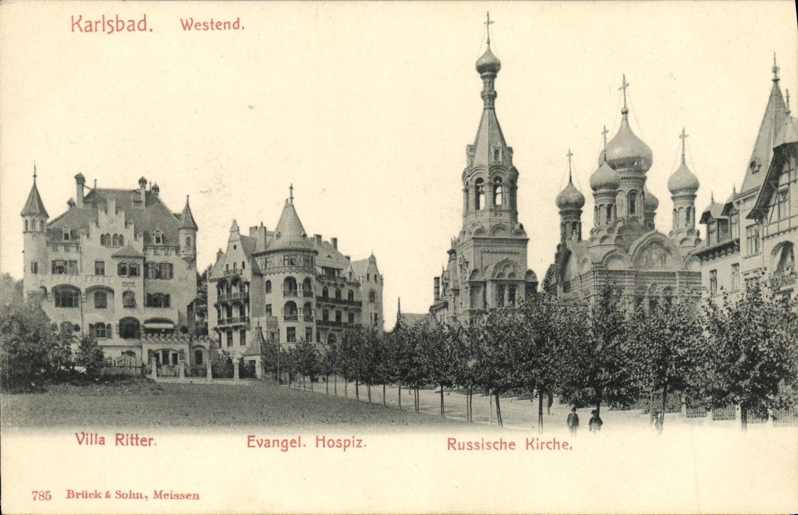 POSTAL Karlsbad Westend de la VENDIMIA