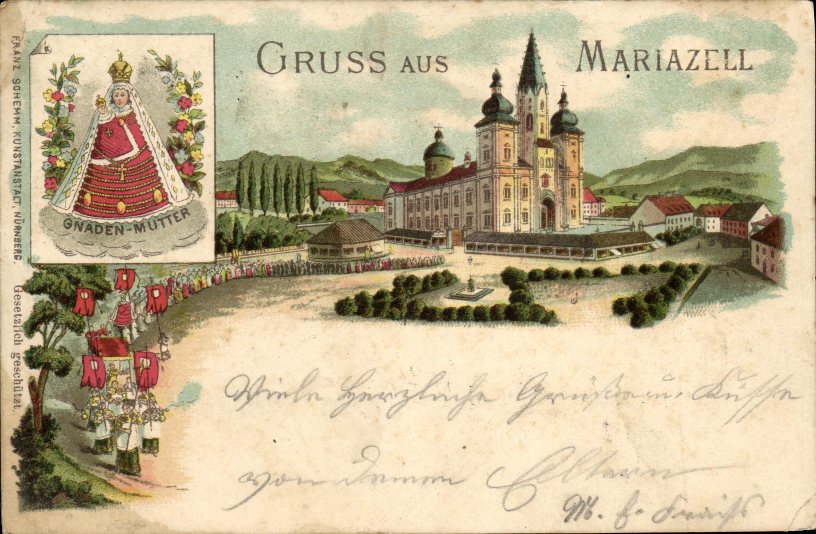 VINTAGE POSTCARD Gruss Aus Mariazell