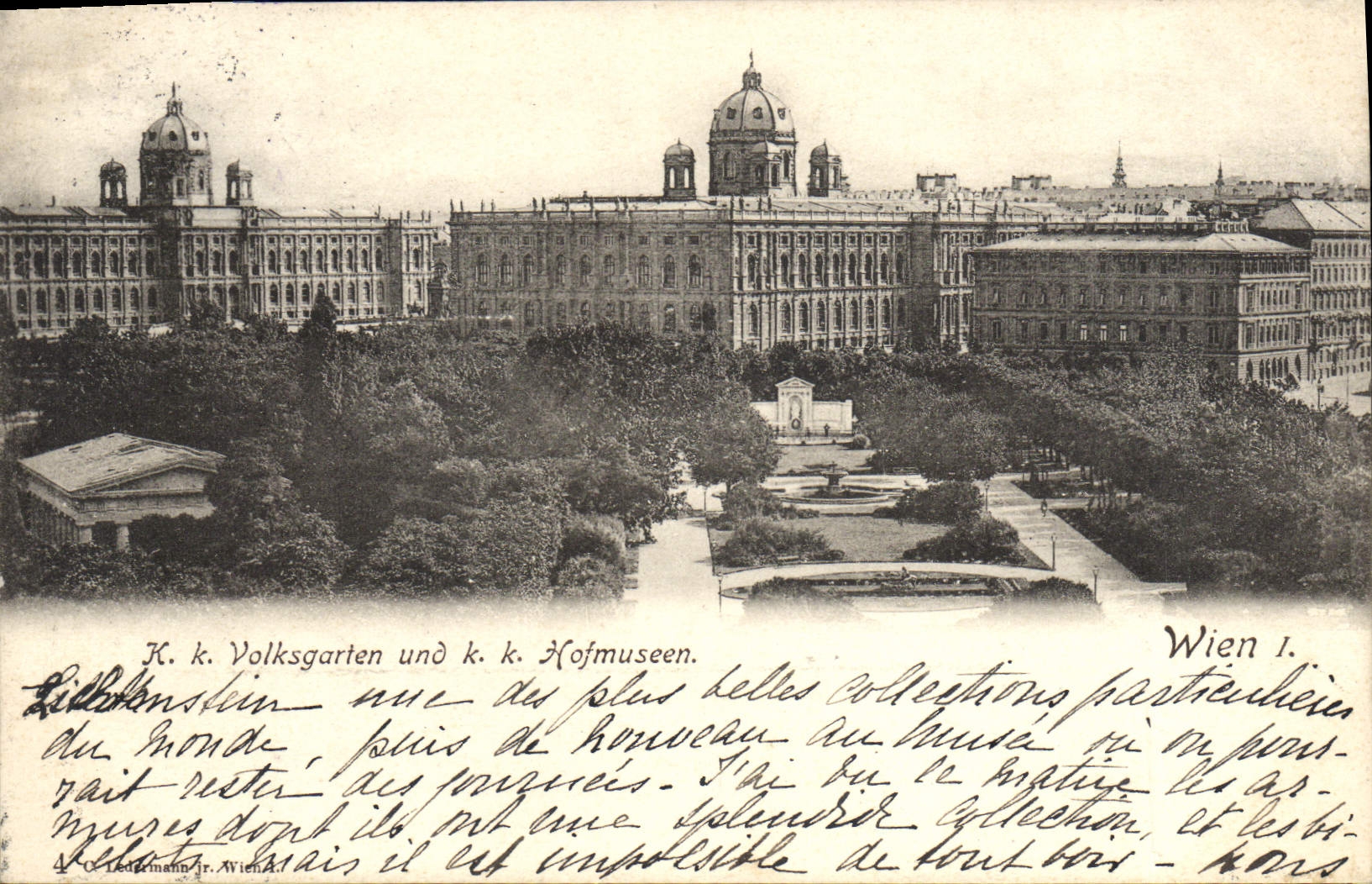 CPA Volksgarten Und Hofmuseen Wien