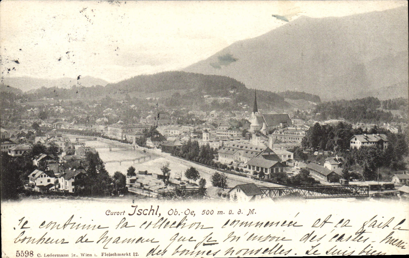 VINTAGE POSTCARD Curort Jschl Ob Oe