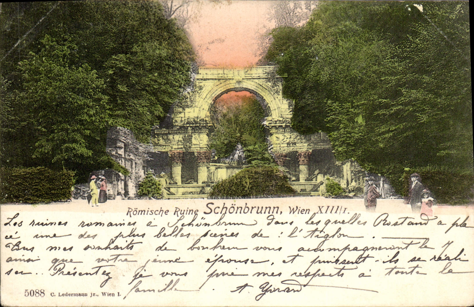 CPA Wien Romische Ruine Schonbrunn