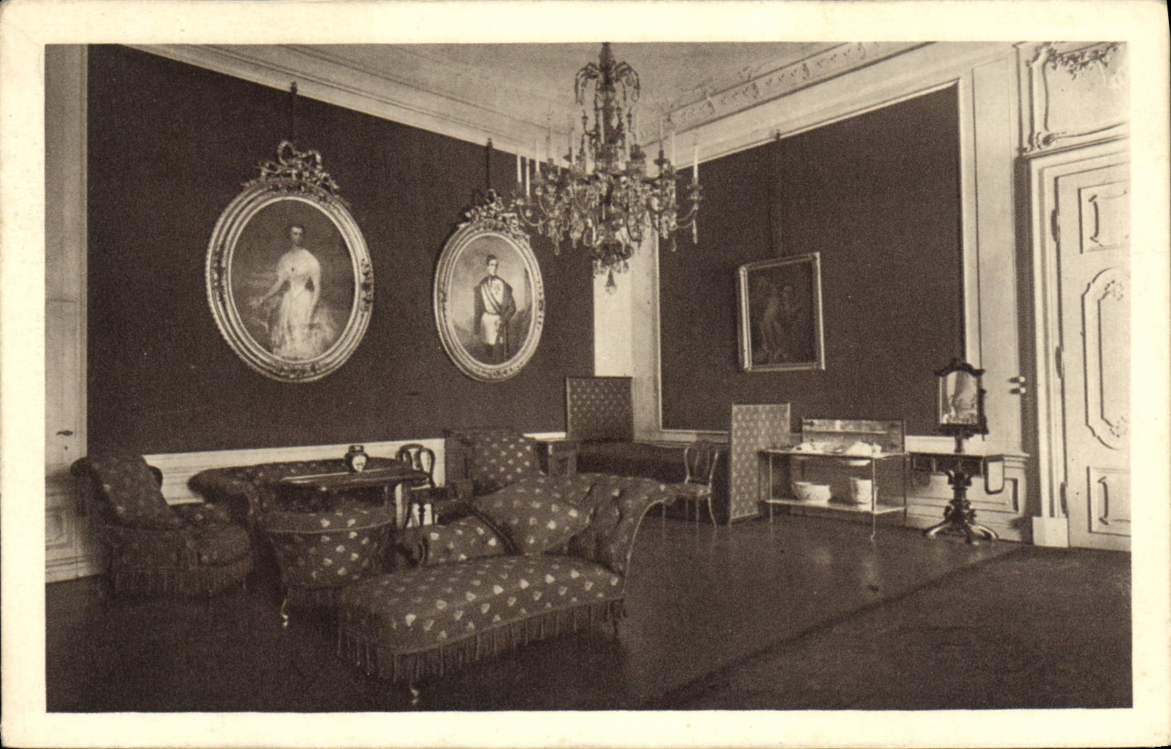 CPA Wien Schonbrunn Schloss Schlaff und Sterbezimmer des Kaisers Franz Josef I