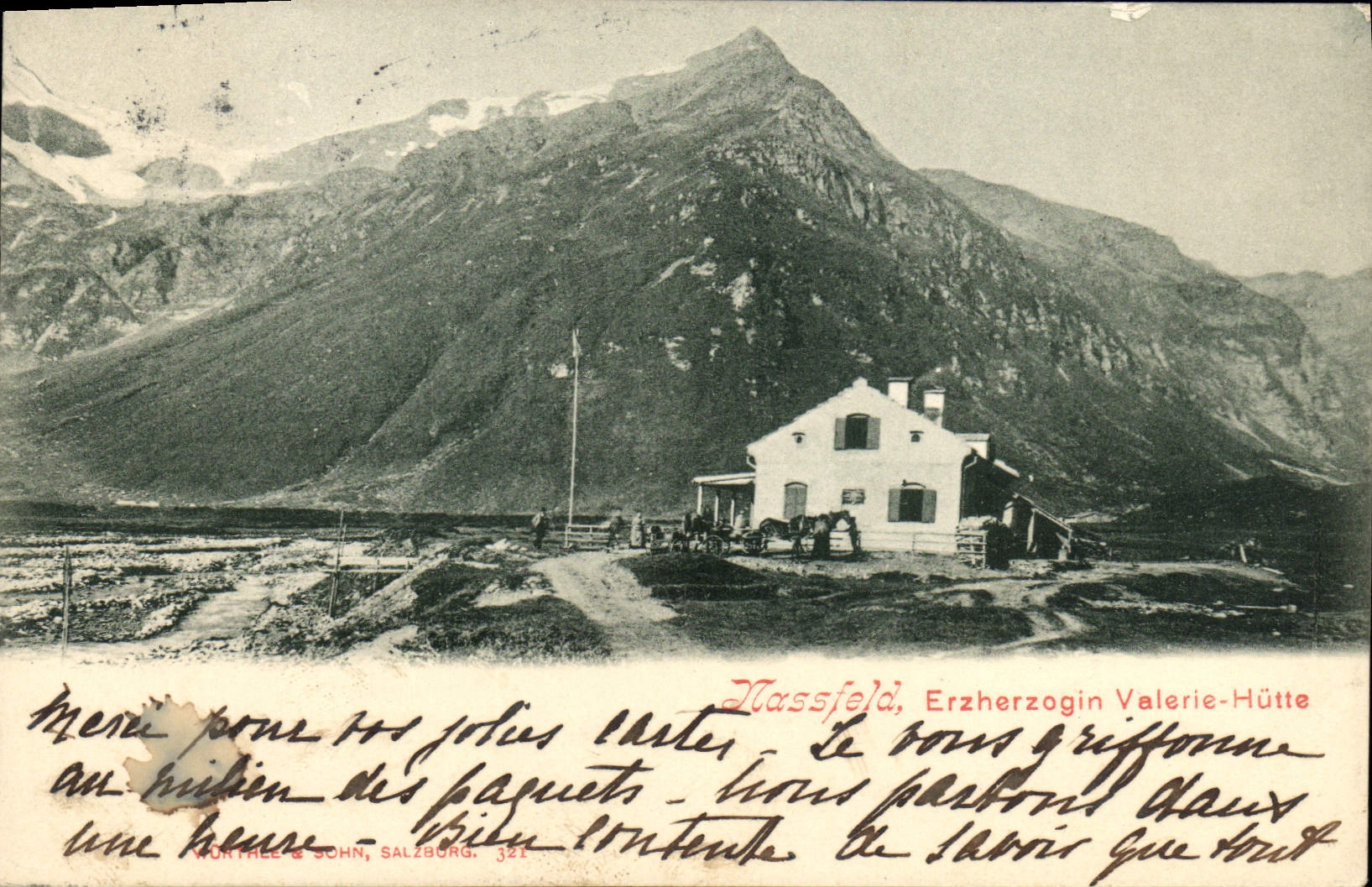VINTAGE POSTCARD Nassfeld Erzherzogin Valerie Hut